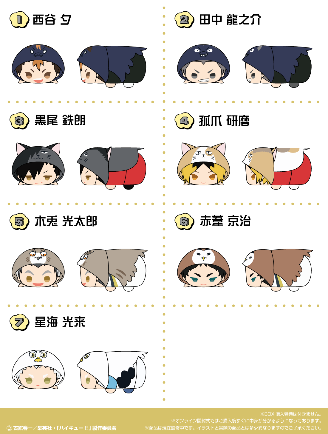 もちもちマスコット ハイキュー‼ vol.7の紹介画像